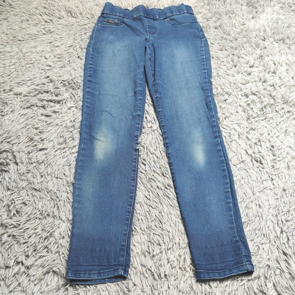 Nine West Heidi Pull On Skinny Jeans Womens Size 8 Blue Denim Stretch Mid Rise